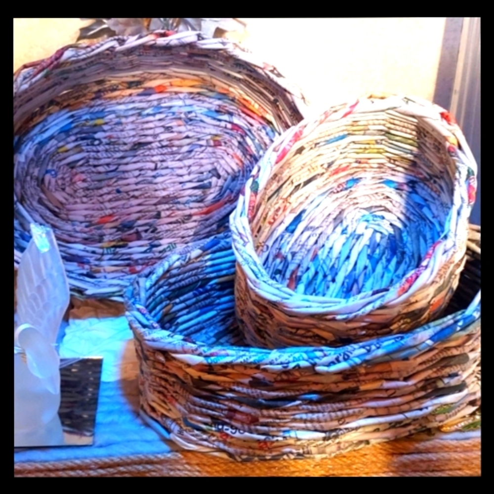 🧺Hand Crafted  BASKET set.